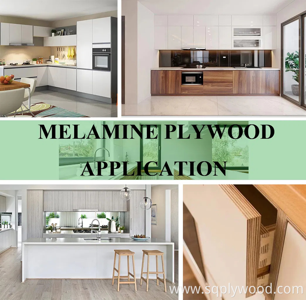 Fabricado En China 18mm Laminated/Melamine Plywood with Wood Grain for Cabinet